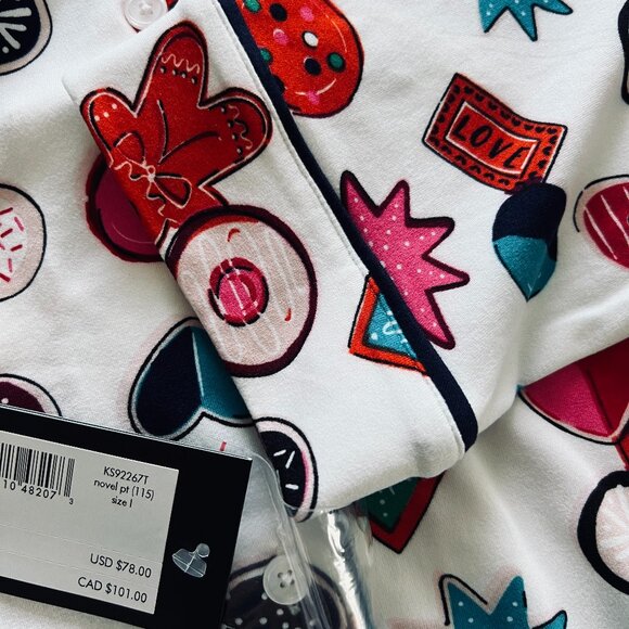 KATE SPADE 2 Piece Pajama Set NWT Size L - Picture 3 of 8